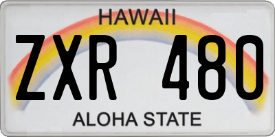 HI license plate ZXR480