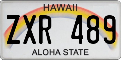 HI license plate ZXR489