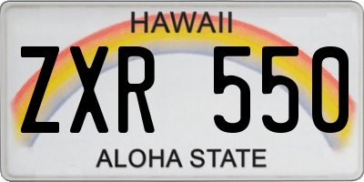 HI license plate ZXR550