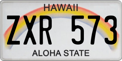 HI license plate ZXR573