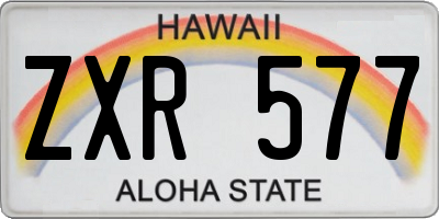 HI license plate ZXR577