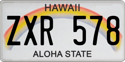 HI license plate ZXR578