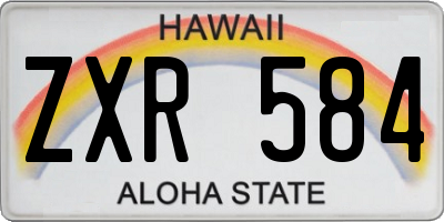 HI license plate ZXR584
