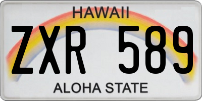 HI license plate ZXR589