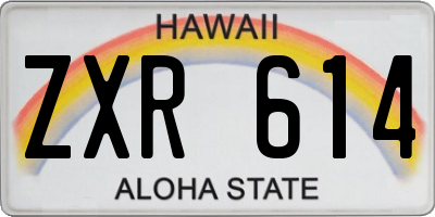 HI license plate ZXR614