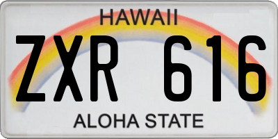 HI license plate ZXR616