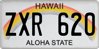 HI license plate ZXR620