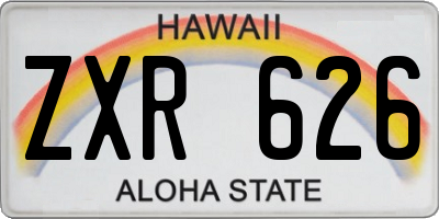 HI license plate ZXR626