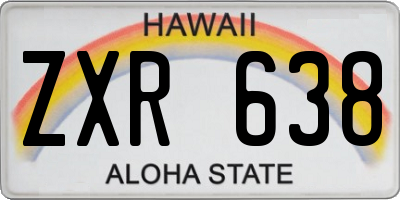 HI license plate ZXR638