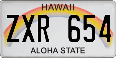 HI license plate ZXR654