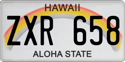 HI license plate ZXR658