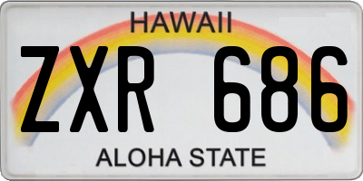 HI license plate ZXR686