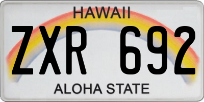 HI license plate ZXR692