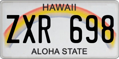 HI license plate ZXR698