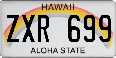 HI license plate ZXR699