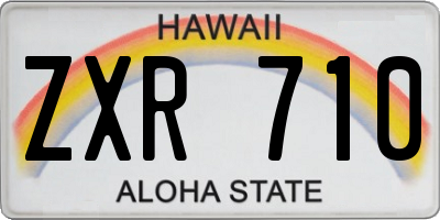HI license plate ZXR710