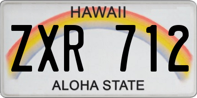 HI license plate ZXR712