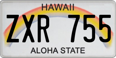 HI license plate ZXR755