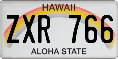 HI license plate ZXR766