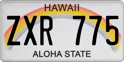 HI license plate ZXR775