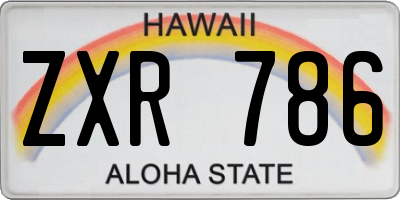 HI license plate ZXR786