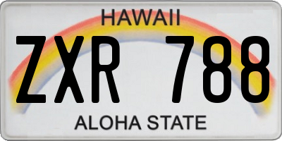 HI license plate ZXR788