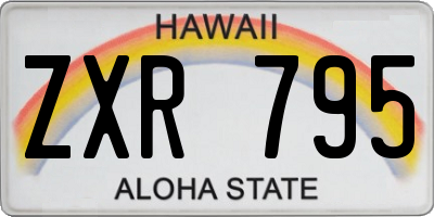 HI license plate ZXR795