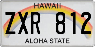 HI license plate ZXR812