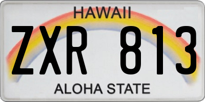 HI license plate ZXR813