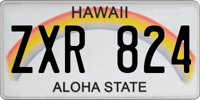 HI license plate ZXR824