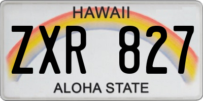 HI license plate ZXR827