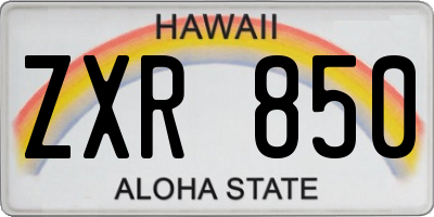 HI license plate ZXR850