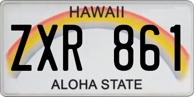 HI license plate ZXR861