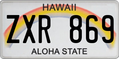 HI license plate ZXR869