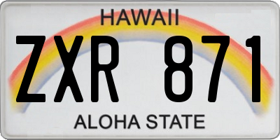 HI license plate ZXR871