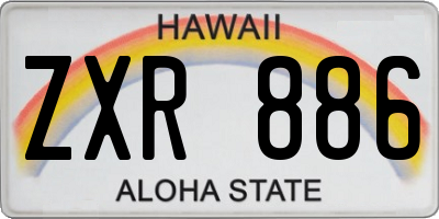 HI license plate ZXR886