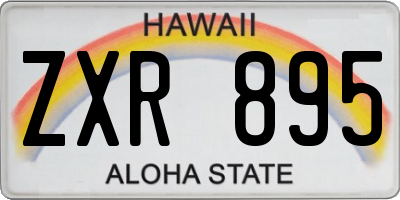 HI license plate ZXR895