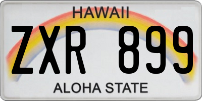 HI license plate ZXR899
