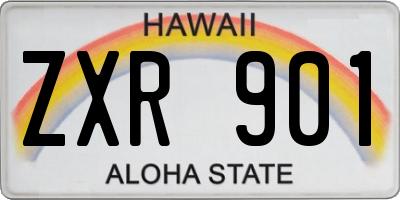HI license plate ZXR901