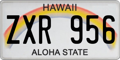 HI license plate ZXR956
