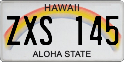HI license plate ZXS145