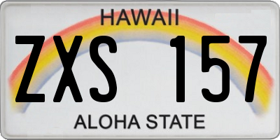 HI license plate ZXS157