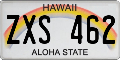 HI license plate ZXS462