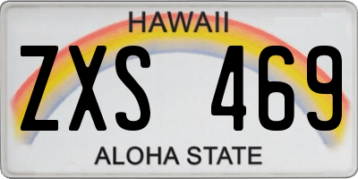 HI license plate ZXS469