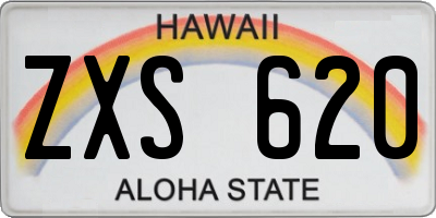 HI license plate ZXS620