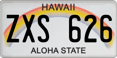 HI license plate ZXS626