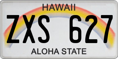 HI license plate ZXS627