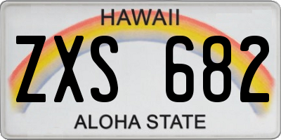 HI license plate ZXS682