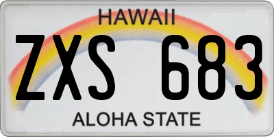 HI license plate ZXS683