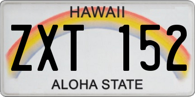 HI license plate ZXT152